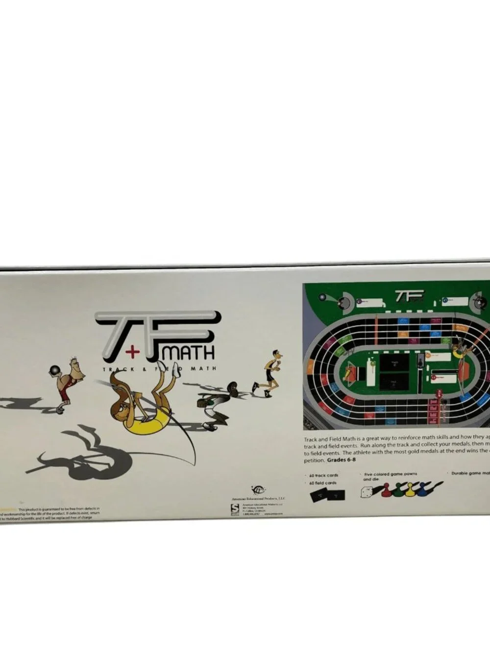 American Educational Track and Field Math Board Game 2-4 Players
